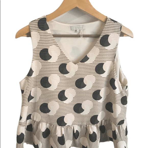 1. STATE PEPLUM TOP size M - Picture 1 of 9
